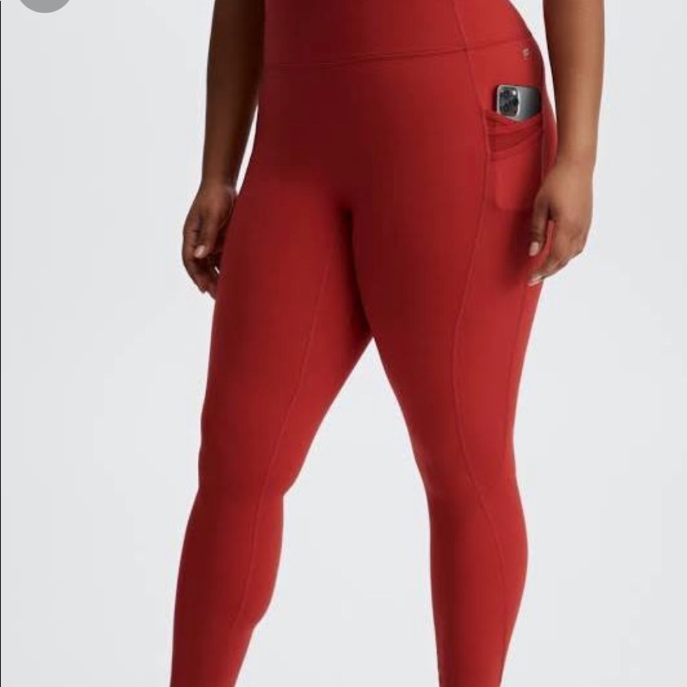 Fabletics 7/8 burnt red wine PureLux leggings